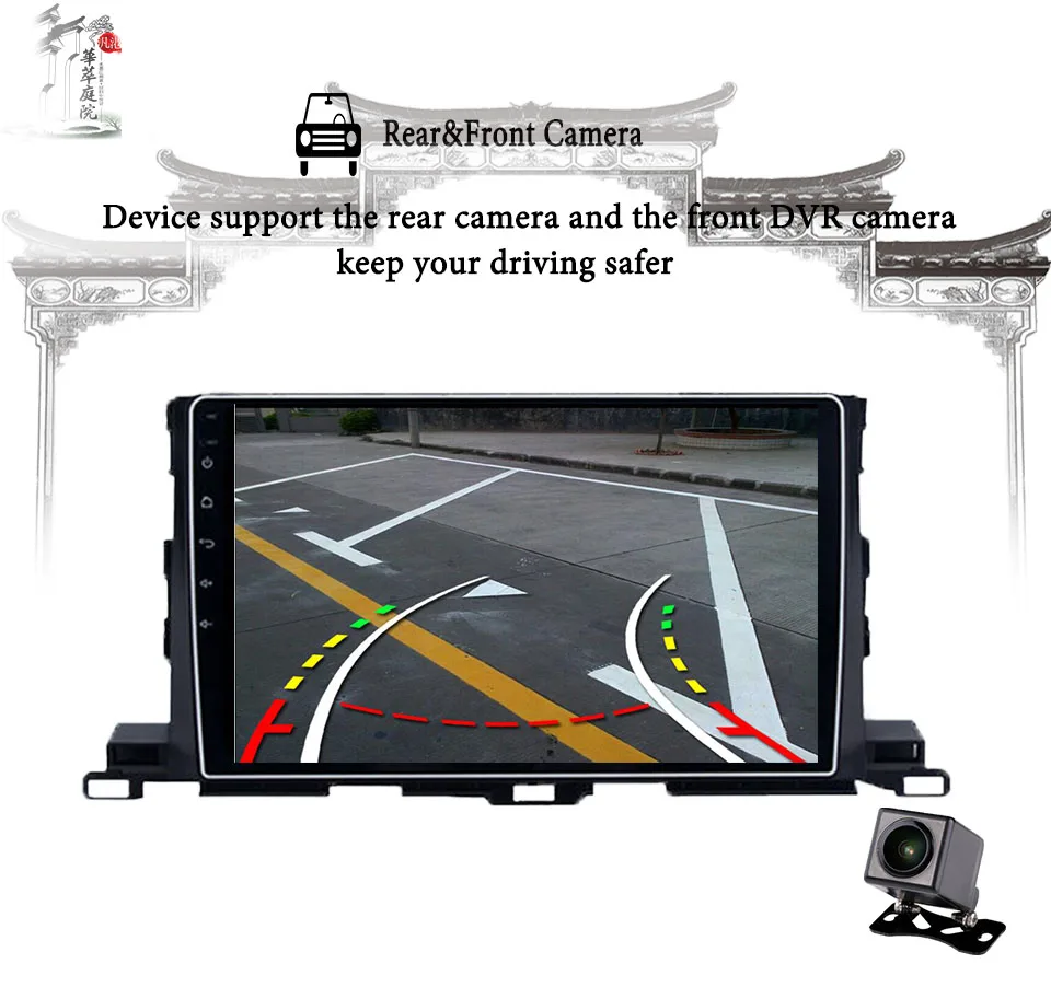 10 1 дюймов 4G + 64G 2 din автомобильный dvd радио плеер для Toyota Highlander 2014 2018 android 9 0 с bluetooth GPS
