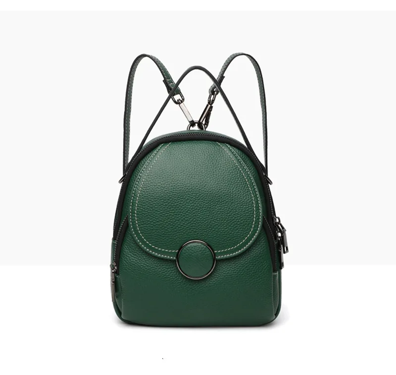 6961-D New Fashion Cowhide Leather Shoulder Bag Women's Backpack Multifunctional Travel Bags Female Small | Багаж и сумки