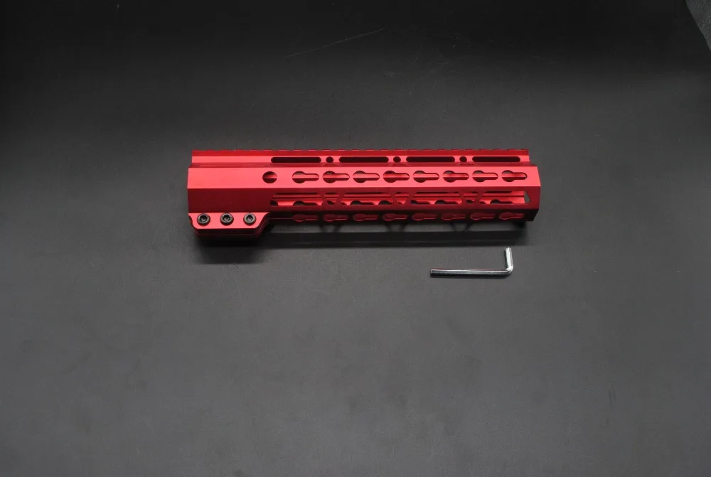 TriRock 9 ''зажим Keymod Handguard Free Float Picatinny Rail Mount System черный/коричневый/красный цвет