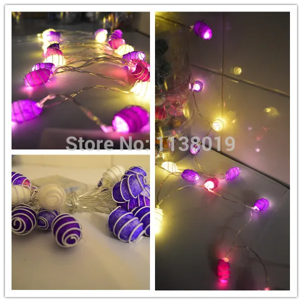 20 шт./компл. кокон светодиодные гирлянды Фея вечерние патио Рождество Свадебный