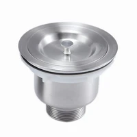 stainless steel kitchen single double sink drainer wire drain pipe fittings with basket sink filter sewer accessories 110140mm