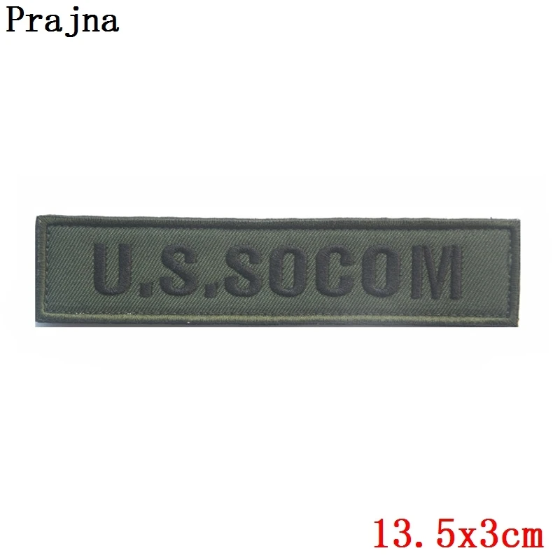 Prajna бесклеевая вышивка нашивка полоса на одежду Parch армии США военный тактический боевой патч крюк петля Сталкер полицейский патч - Цвет: Прозрачный