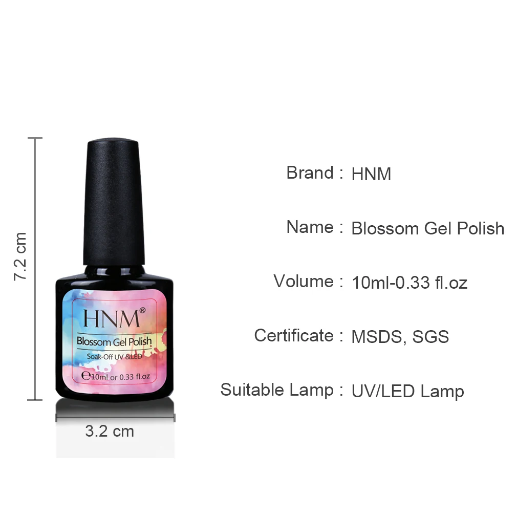 Гель-лак HNM гибридный лак для ногтей с УФ светодиодной базой верхнее покрытие
