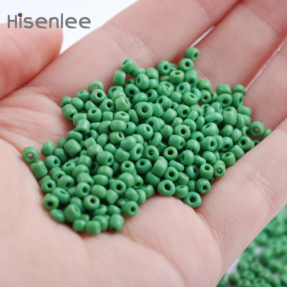 Hisenlee 3 мм 1500 шт. Зеленое Стекло Керамическая текстура чешские семена разделитель