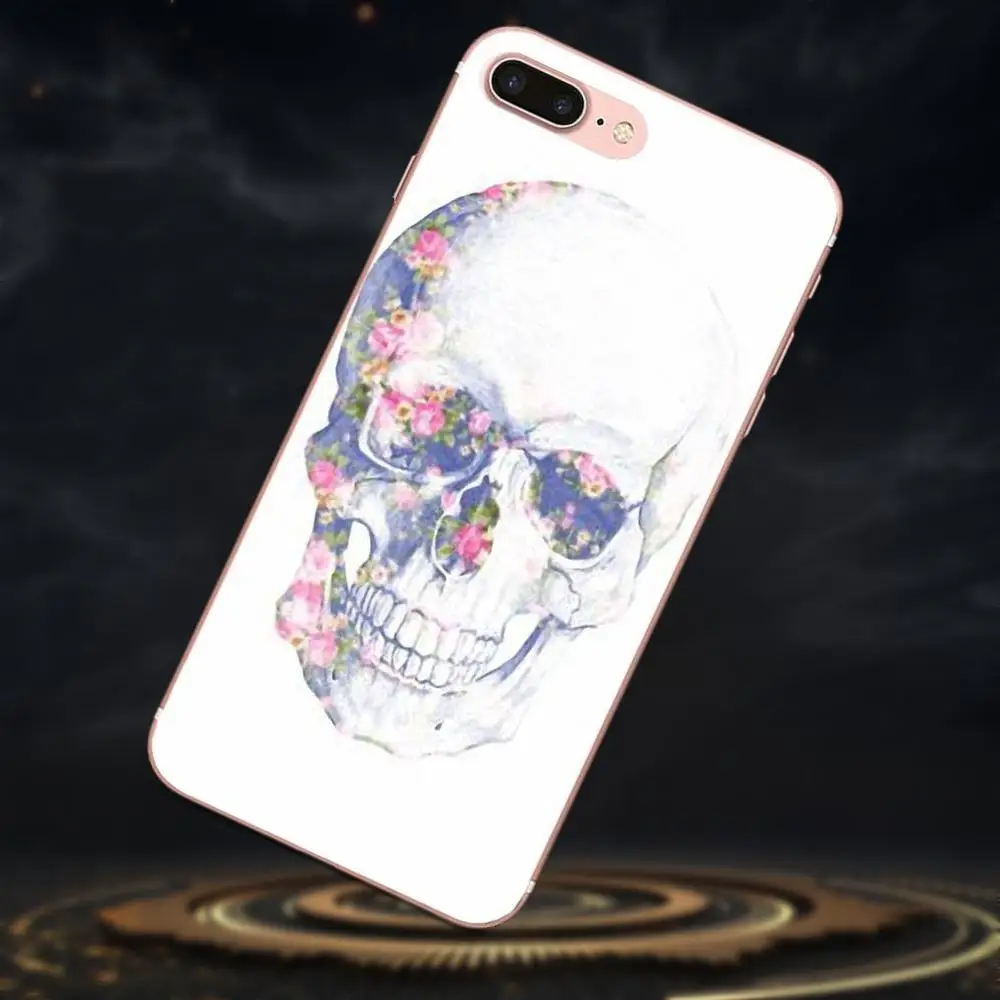 Silicone Cover Case For Galaxy Grand Alpha G850 Core2 Prime S2 I9082 A3 A5 A7 On5 On7 2015 2016 2017 Floral Skull Lovers | Мобильные