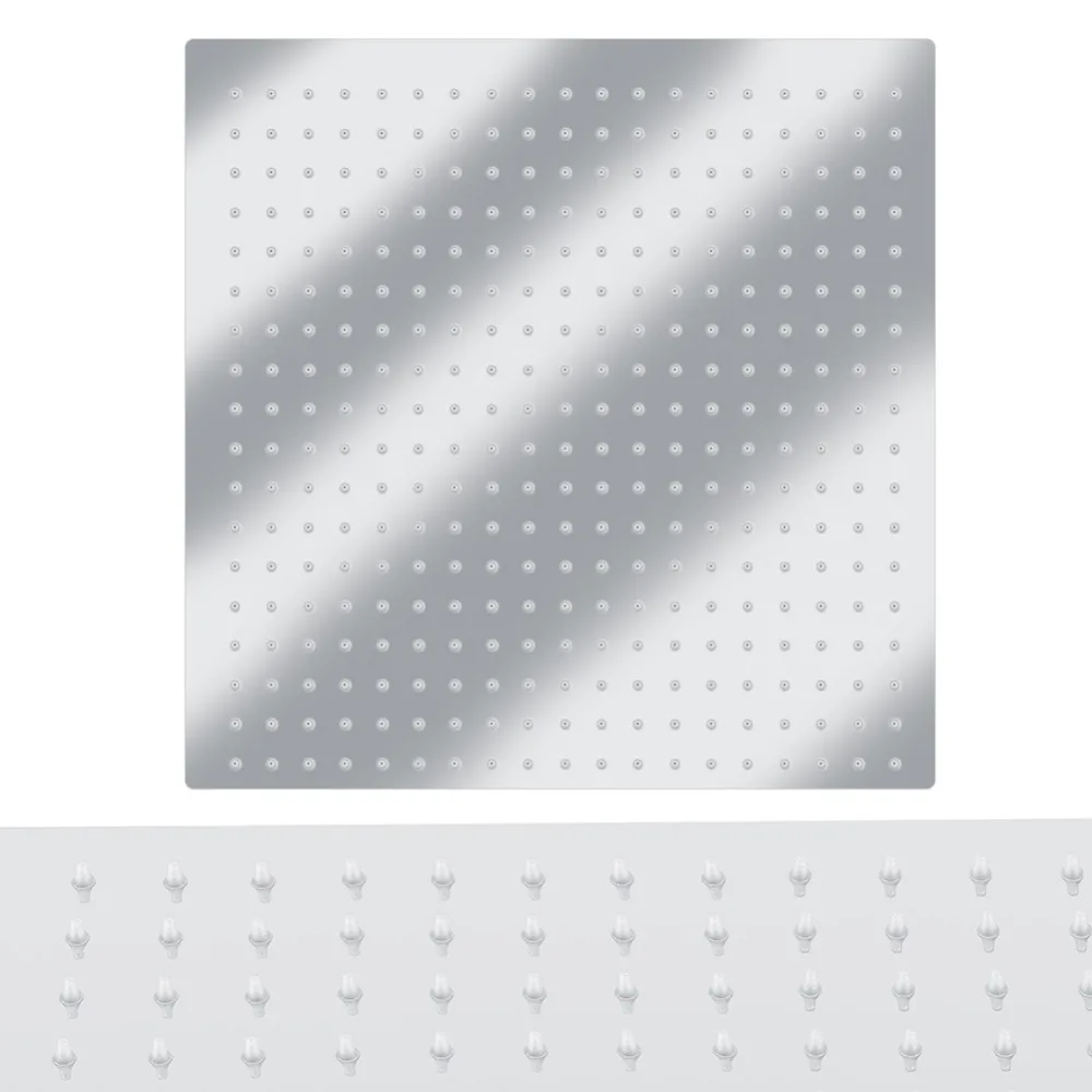 

16inch Shower Head Modern Style Stainless Steel Square Rain Rainfall Bathroom Top Sprayer for Bathroom or Hotel Tools