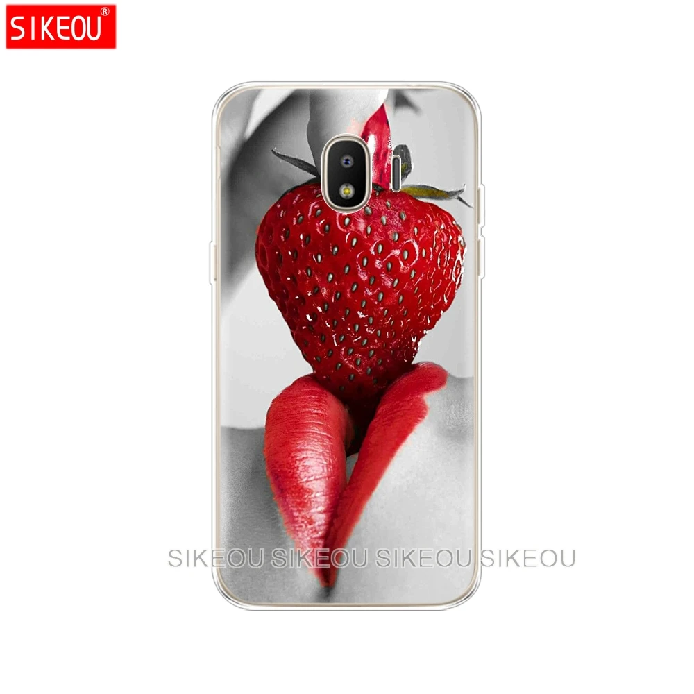 Силиконовый чехол для телефона Samsung Galaxy J3 J5 J7 2017 J330 J530 J730 PRO j2 2018 Red Sexy Lips girl Luxury Korea