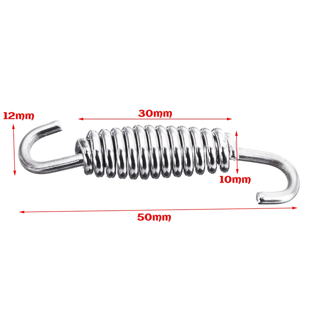 2pcs 50mm/60mm/64mm Motorcycle Exhaust Pipe Muffler Mounting Spring Hooks Link Pipes Stainless Steel