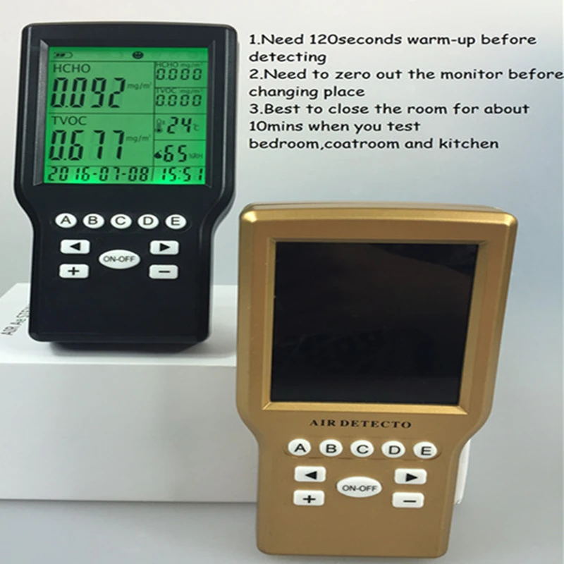 Бесплатная Доставка завод питания 4 в 1 Handheld Multi Газовый Детектор Формальдегид ЛОС