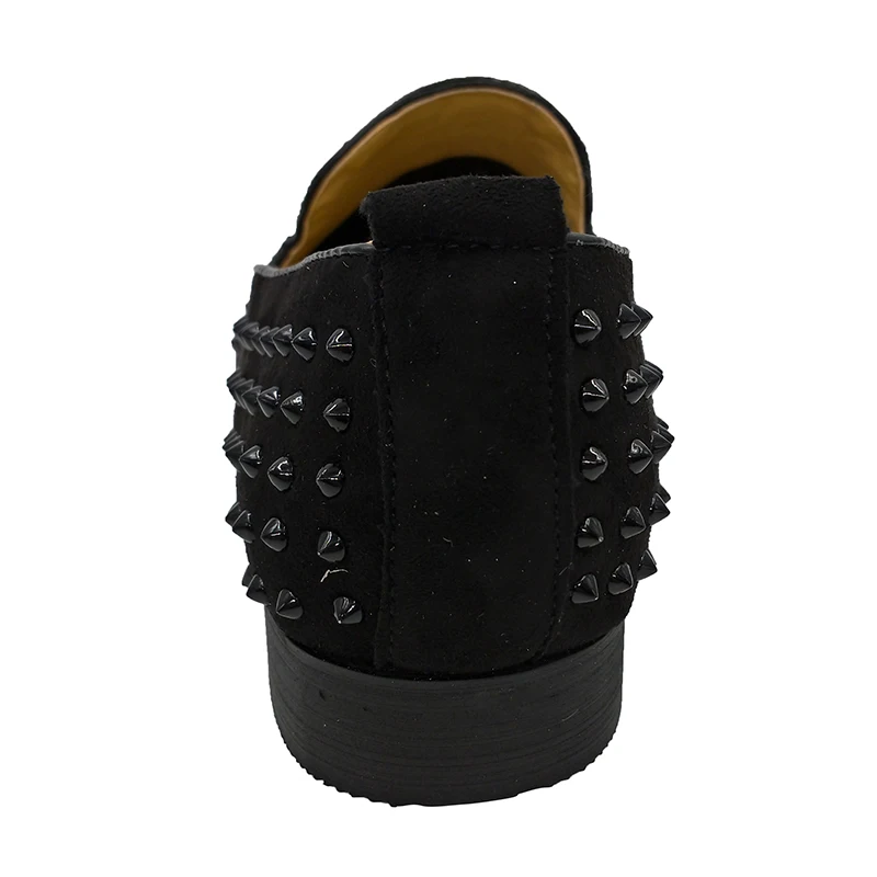 CuddlyIIPanda 2019 Men Fashion Punk Style Shoes New Arrival Spikes Loafers Rivets Casual Dress Flats Male Black Sneaker | Обувь