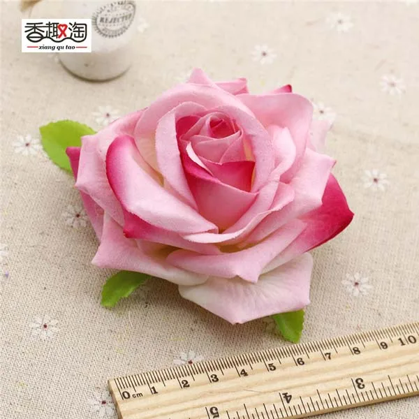 

Beautiful Artificial Velvet Big Rose Flower Head Home Wedding Decoration Fake Flowers 8~10CM