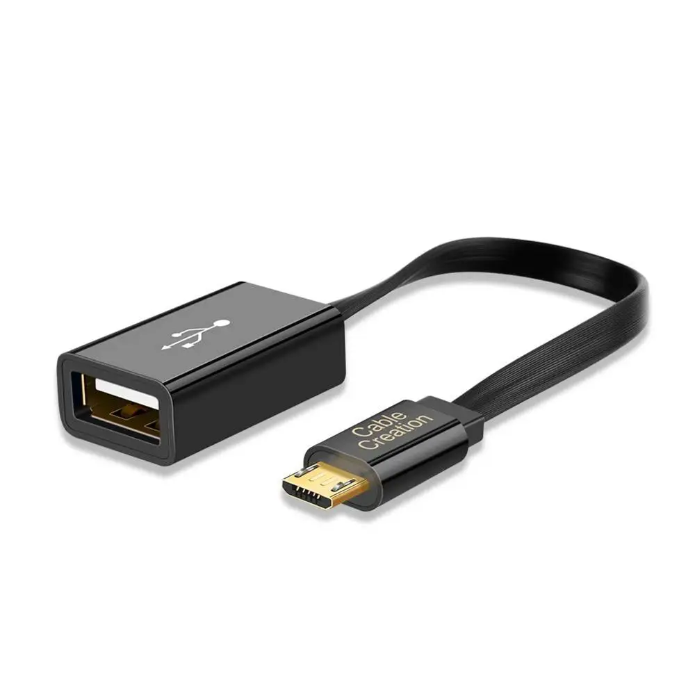 Micro USB 2 0 OTG кабель Плоский на Go Мужской к Женский адаптер 6 дюймов|Кабели USB| |