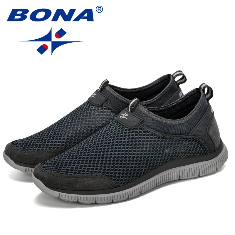 BONA New Style Men Breathable Comfortable Fashion Sneakers Wear-Resistant Lightweight Man Causal Shoes Zapatos Hombre Male |