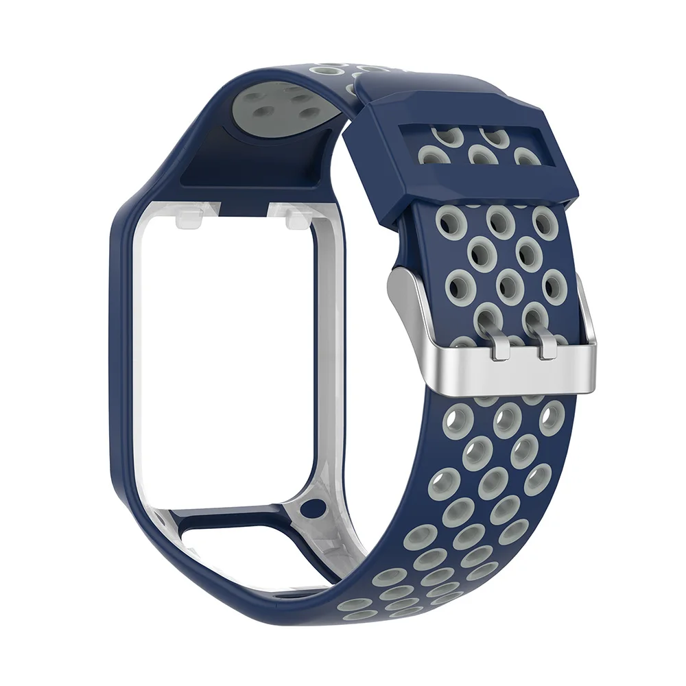 Замена мягкий силиконовый ремешок двойной цвет BraceletFor TomTom 2/3 музыкальные часы на