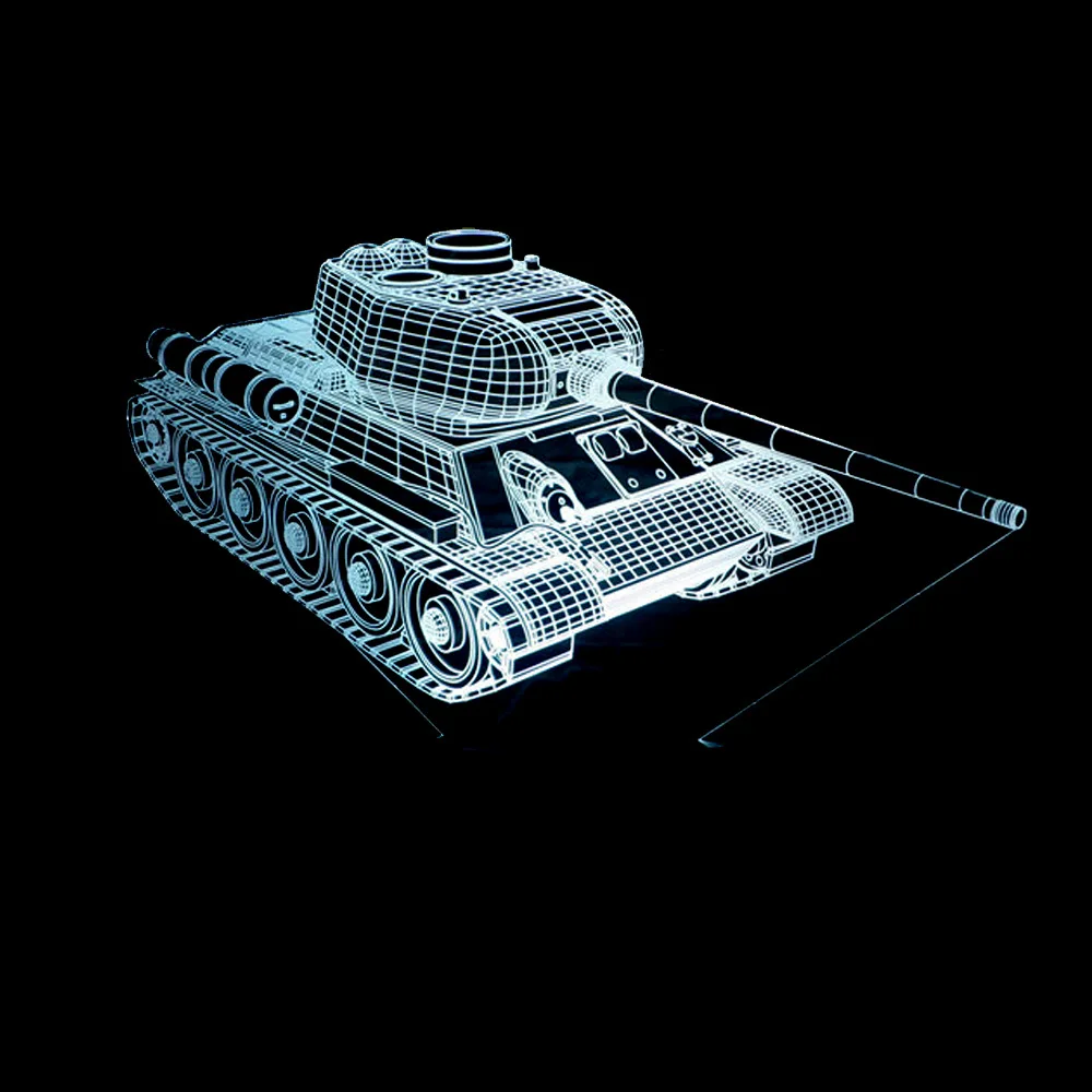 Новая форма бака 3d лампа 7 красочный сенсорный пульт дистанционного управления