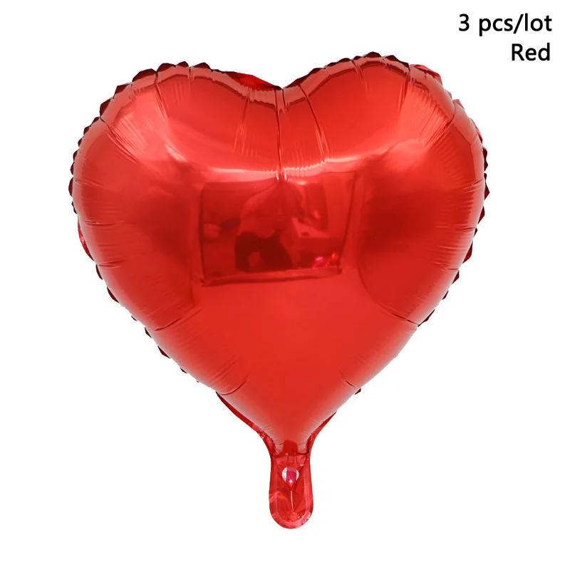 Heart Red 3 шт./лот 18 дюймов шар в форме звезды воздушные шары с дизайном «сердце» на день рождения шарики для свадьбы Вечерние decoarations алюминиевый шары праздничные воздушные шары с гелием - Цвет: Heart Red
