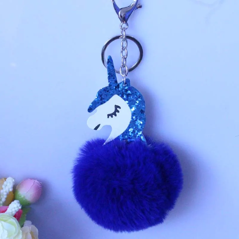 Фото 2017 Unicorn pompom Keychain Rabbit fur ball Fluffy licorne key chain Horse porte clef de fourrure Bag Car Keyring YSK18 Украшения и 2017 Unicorn pompom Keychain Rabbit fur ball Fluffy licorne key chain Horse porte clef de fourrure Bag Car Keyring YSK18 Украшения и