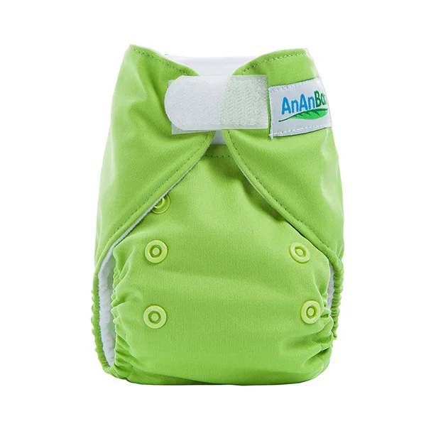 Однотонный цвет AnAnBaby 1 шт. крюк и петля застежка Ткань Подгузники для новорожденных с вставками подгузники крышка подходит 0-3 месяца ребенок - Цвет: NBA8