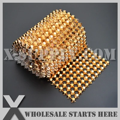 

DHL Free Shipping Plastic Gold Mesh Truncated Cone Stud Trim for Sewing on Garment Decoration,Clothing,Shoes/Wholesale