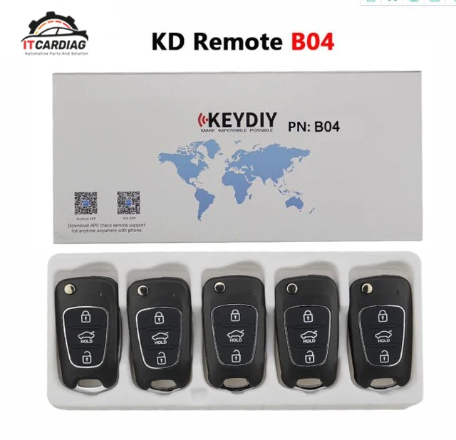 

KEYDIY Original 5pcs KD Black B04 3 Button B series Universial Remote For KD900/KD-X2/ URG200/KD MINI B Series Remote