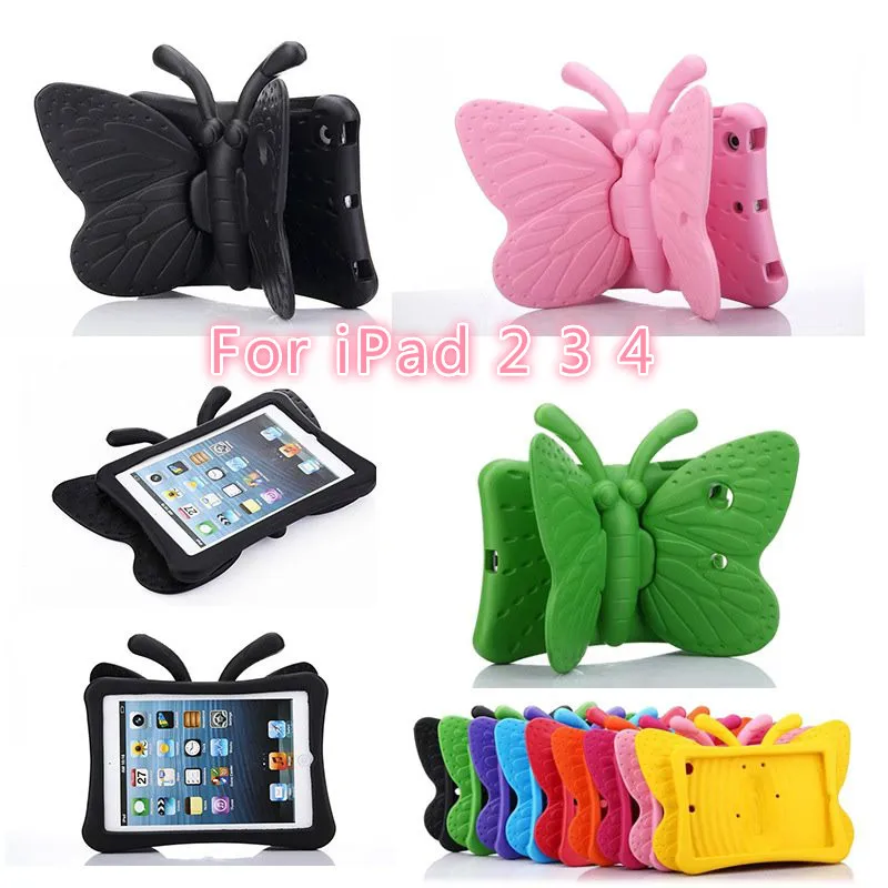 Высококачественный противоударный чехол для iPad 2/3/4 милый 3D с бабочкой из