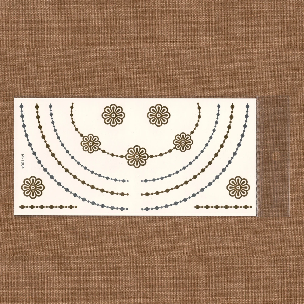 Временные татуировки из искусственного золота водонепроницаемые водные