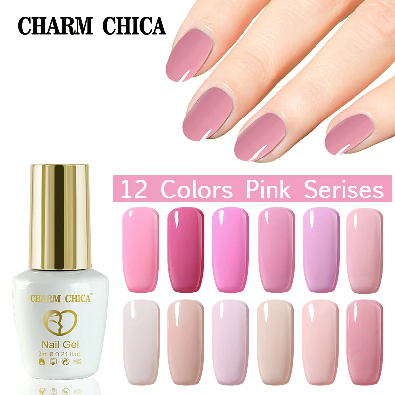 Очарование CHICA гель лак для ногтей 6 мл светло розовые Serises Цвета УФ дизайна Лаки