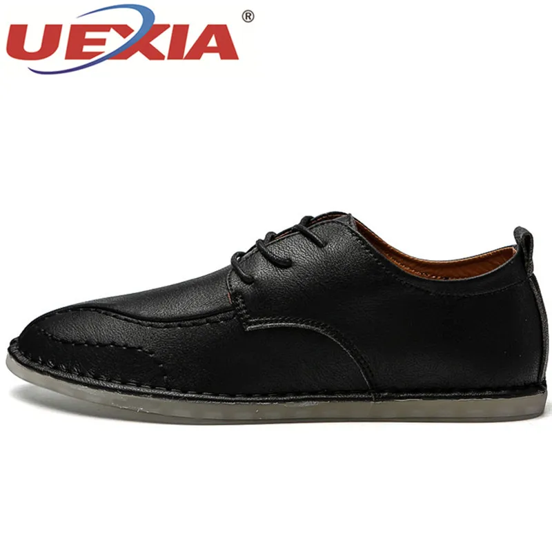 UEXIA Новый высокое качество мокасины из коровьей кожи мужские лоферы модные