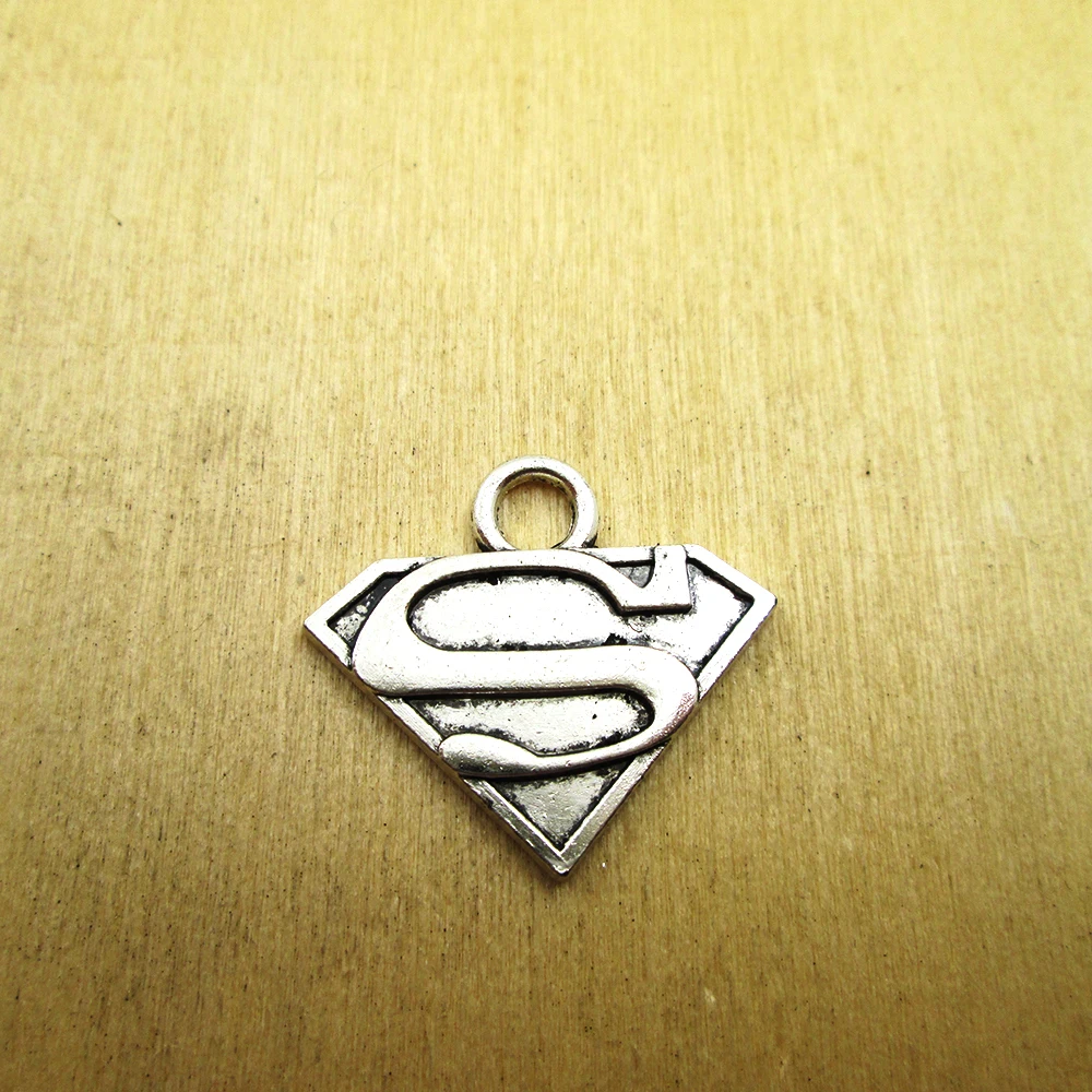 

10pcs-20x19mm S Letter Charms, Geometry Charms pendants DIY necklace/ bracelets charms antique silver tone