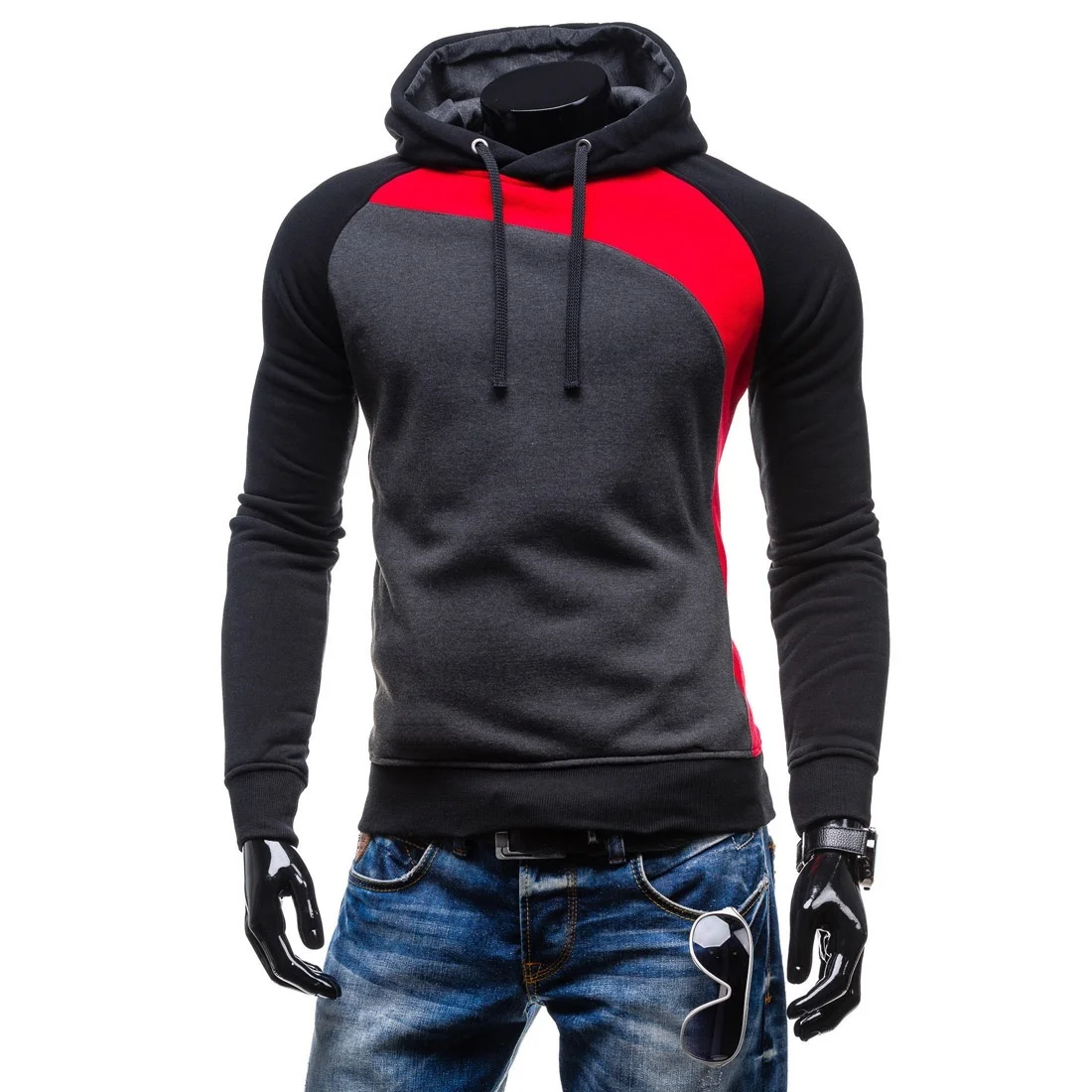 Мужские толстовки с капюшоном ZOGAA уличная одежда на осень повседневные Лоскутные