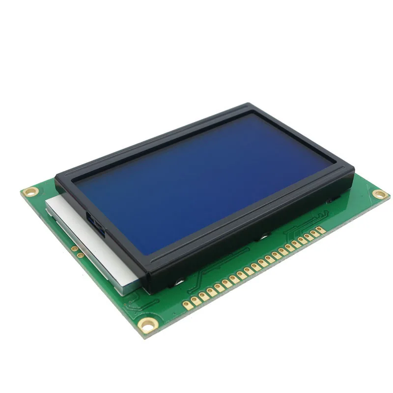ЖК модуль с подсветкой ST7920 для arduino raspberry pi 128*64 точки 5 В синий экран 12864 дюйма|lcd