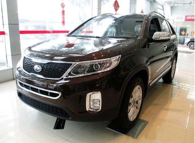 4 шт. хромированные передние и задние противотуманные фары для Kia Sorento 2014 2015|trim
