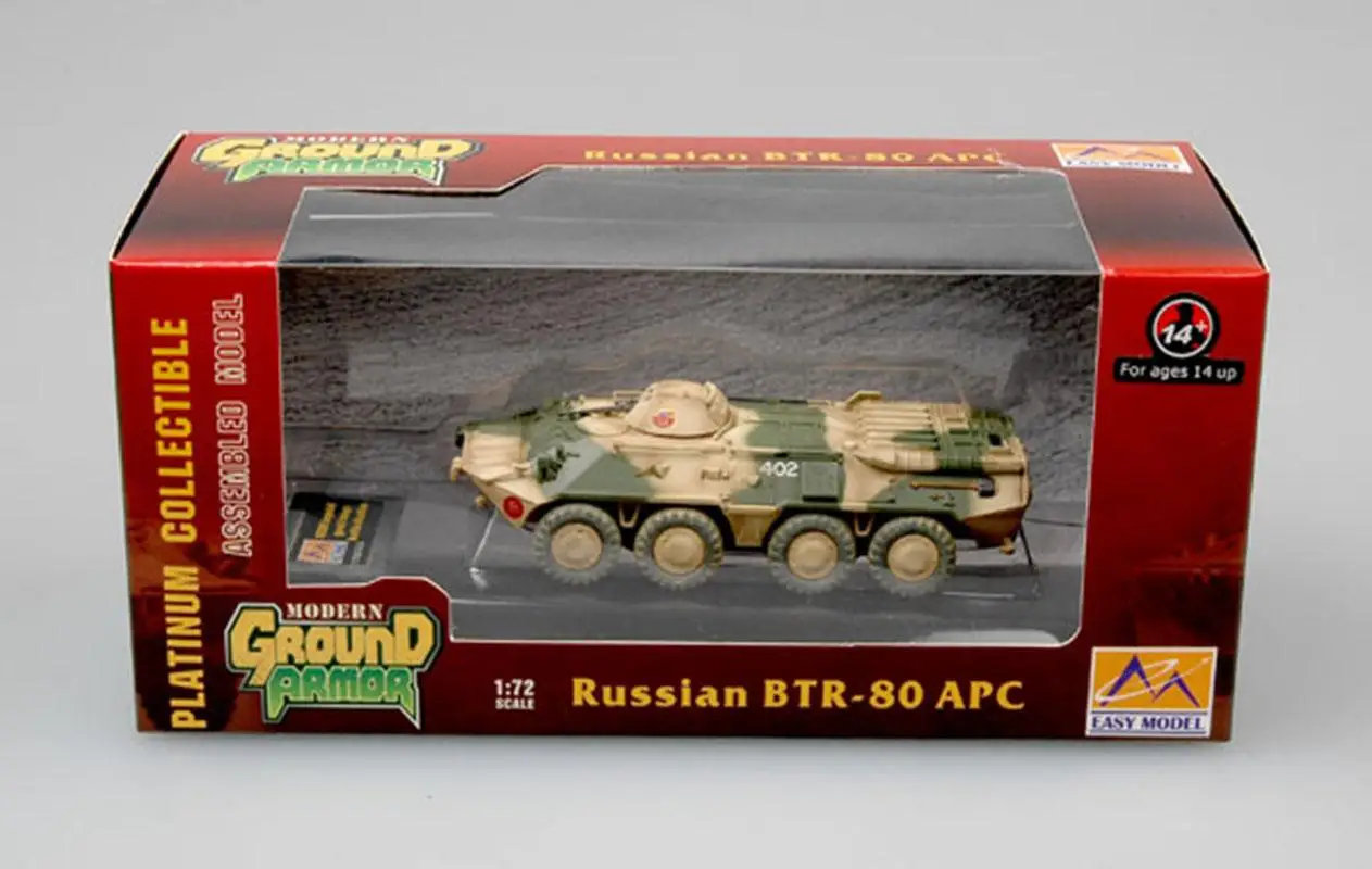 Русский BTR 80 APC армейский бой 1994 камуфляж Танк 1/72 ast легкая модель| |