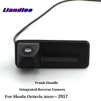 liandlee for skoda octavia 2010 2017 car reverse camera backup parking rear view cam integrated trunk handle