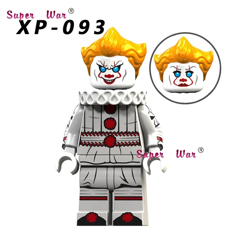XP093 Один Хэллоуин ужас Джордж Беверли Pennywise клоун выбран Jacobs тема строительные блоки Модель Кирпичи игрушки для детей - Цвет: XP093