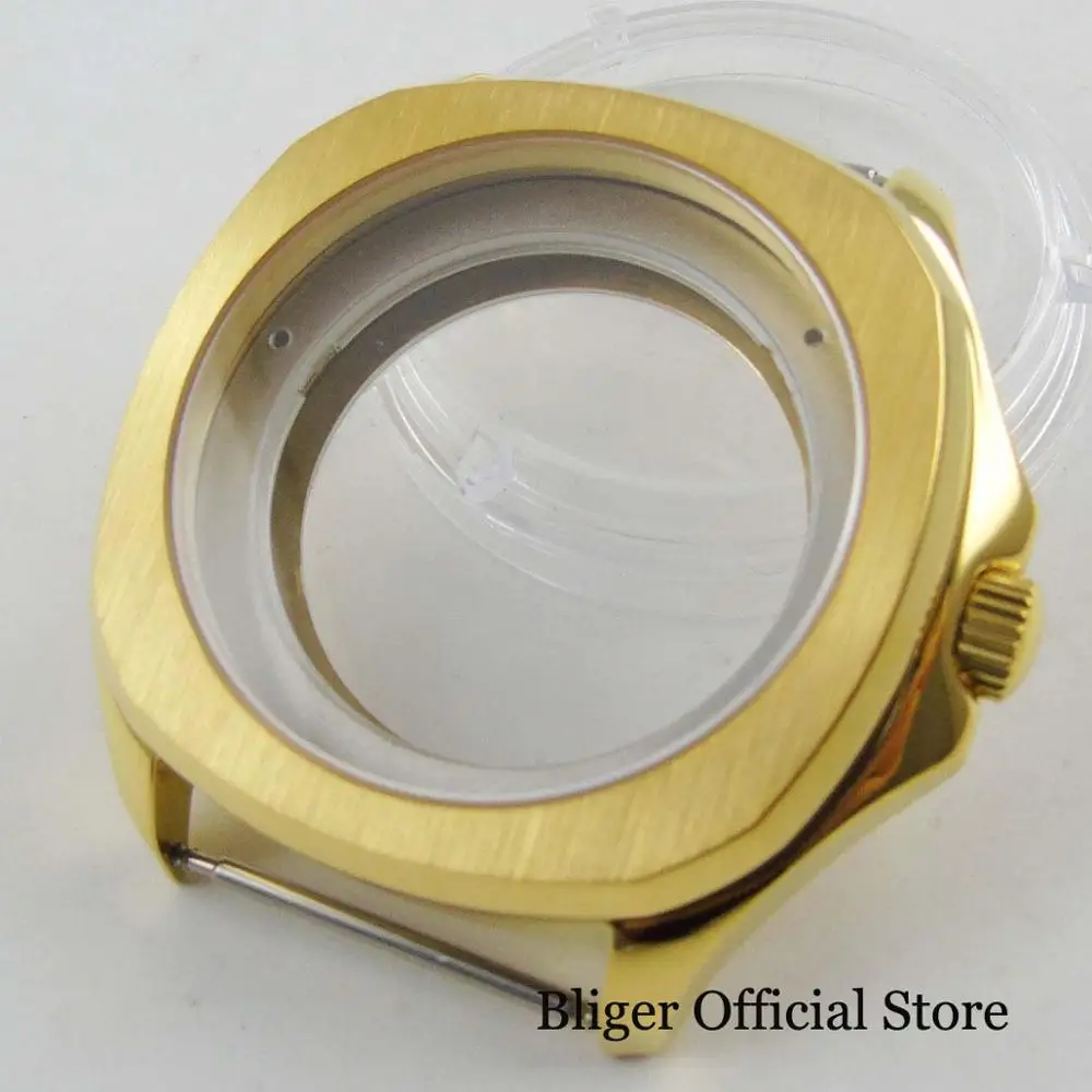 

Sapphire Glass 39mm Diameter New Luxury Gold Watch Case Fit for ETA 2836 Automatic Movement