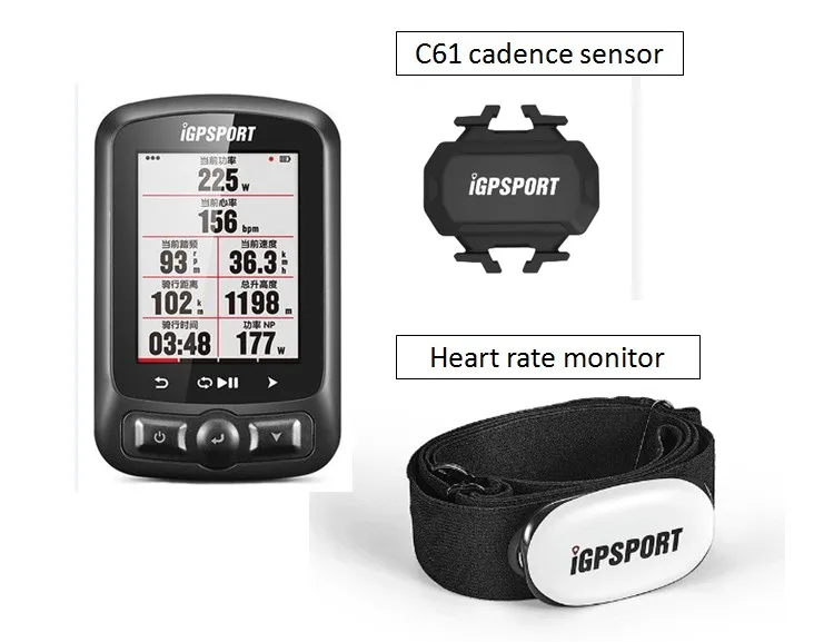 add c61 hr40 I gps порт ANT+ gps IGS618 велосипедный Bluetooth беспроводной секундомер Спидометр Водонепроницаемый IPX7 велосипедный Спидометр компьютер - Цвет: add c61 hr40