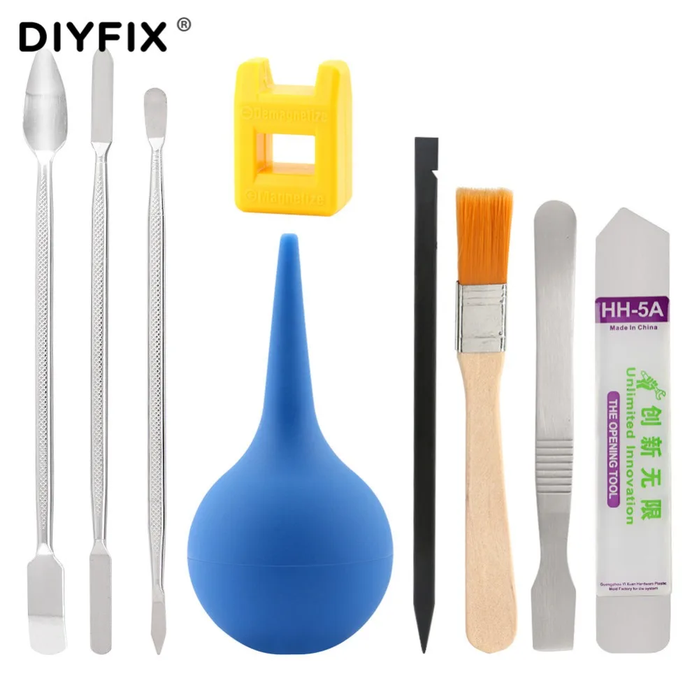 Набор инструментов для ремонта мобильного телефона DIYFIX 9in1 металлический