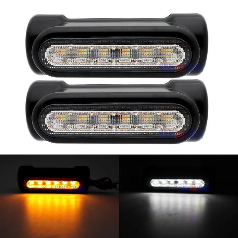 

Motorcycle Guard bar light 1.25" Highway Bar Fork Turn Signal Kit For Motorcycle Victory Street Glide LED Engine Guard Lights