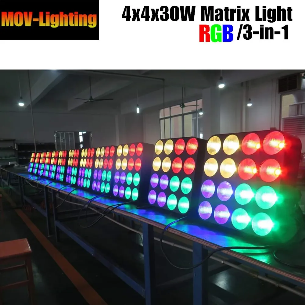 6 шт. 2018 Guangzhou 16 30 Вт COB RGB 3в1 цветная матрица светодиодного освещения | Лампы и
