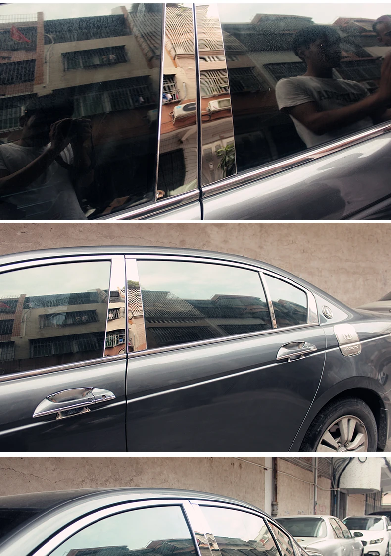 Lsrtw2017 нержавеющая сталь окна автомобиля планки для honda accord 2008 2009 2010 2011 2012 2013 8th accord