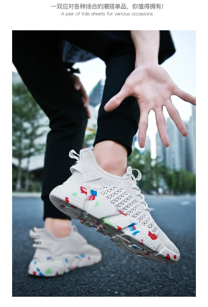 Мужские кроссовки; дышащие кроссовки Flyknit; мужская повседневная обувь; светильник на шнуровке; Мужская обувь; Летняя обувь; Chaussures Hombre