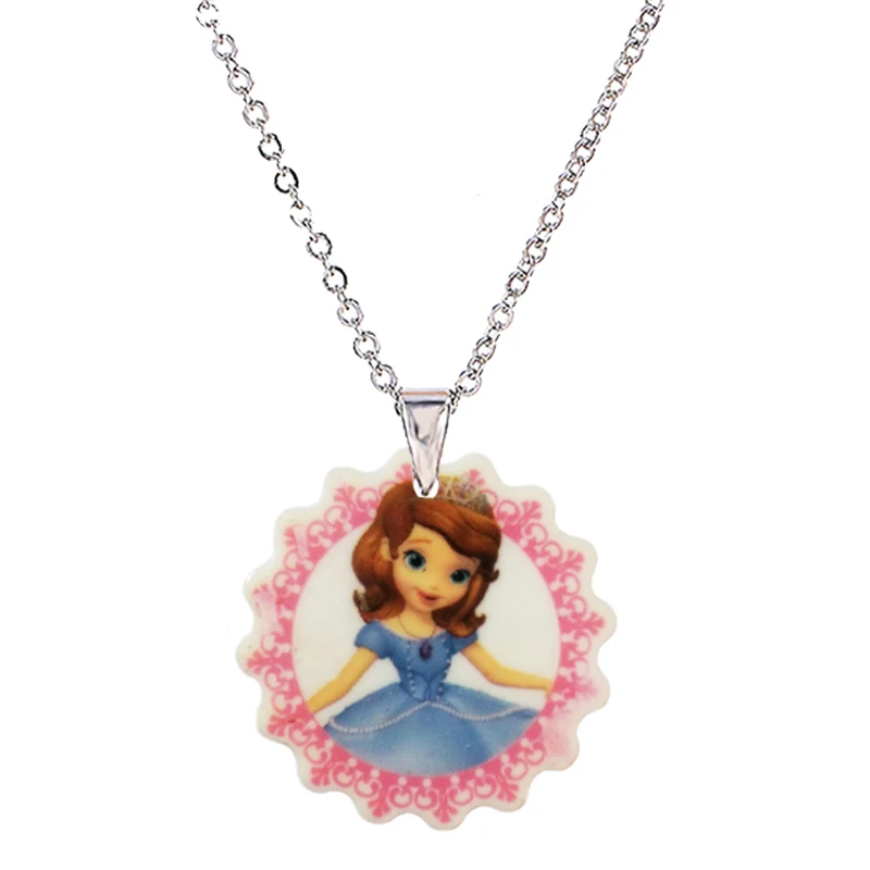 2016 г. Акриловая цепочка с кулоном для маленькой принцессы из мультфильма