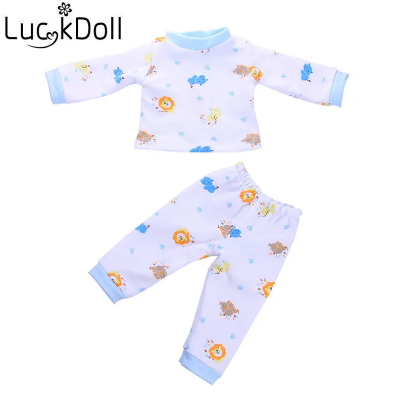 LUCKDOLL7Sets различных стилей пижамы подходят 18 дюймов Американский 43 см BabyDoll одежда аксессуары, игрушки для девочек, поколение, подарок