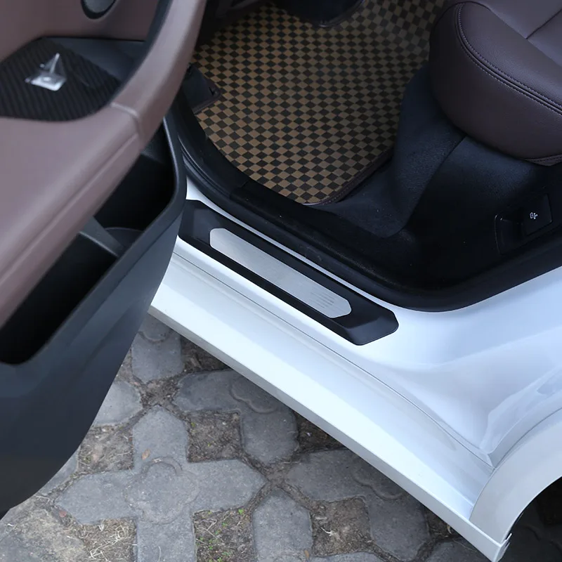 2 шт. для BMW X3 G01 2018 2019 Защитная Накладка на порог заднего ряда X4 G02 автомобильные