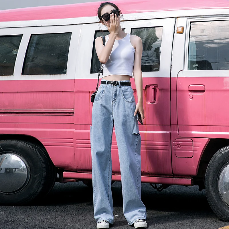 2020 мягкие хлопковые джинсы для девочек с высокой талией длинные джинсовые штаны