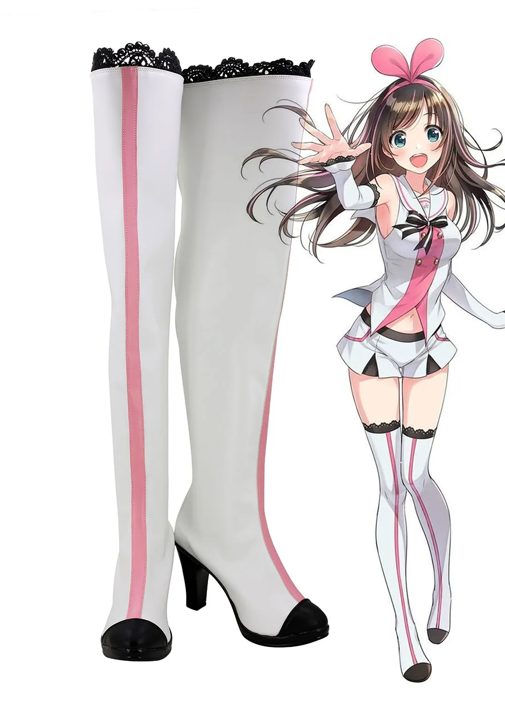 

Anime A.I.Channel Kizuna AI Cosplay Boots Shoes Halloween Carnival Makeup Custom Made