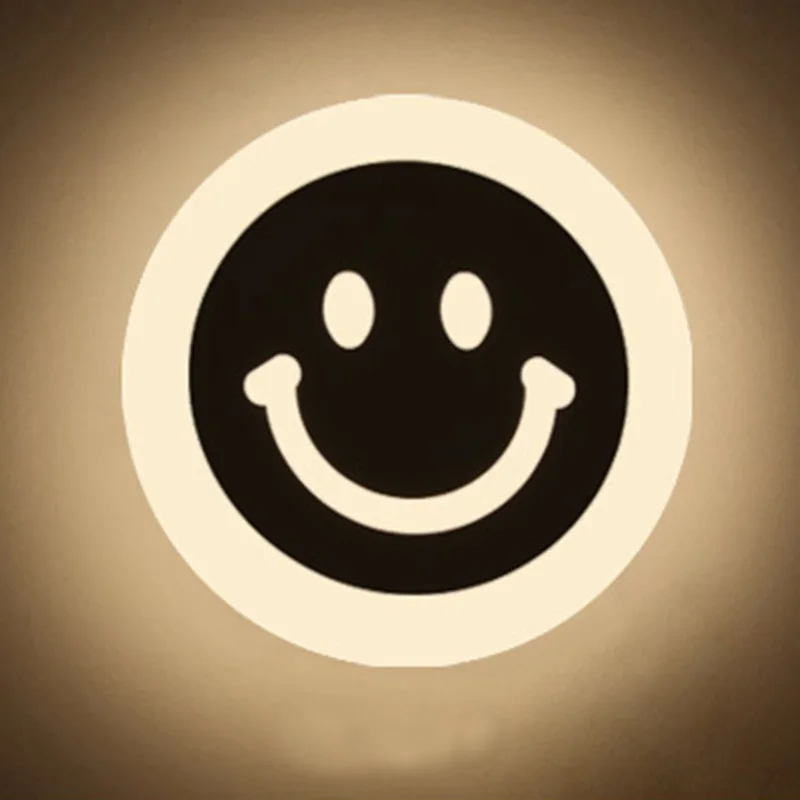 Современный минималистичный мини Настенные светильники Интерьер улыбка led бра