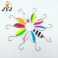 10pcs 6g 4cm metal spoon lure baits fishing spinner spoon bass trout isca pesca lure hard wobbler spoon hard artificial