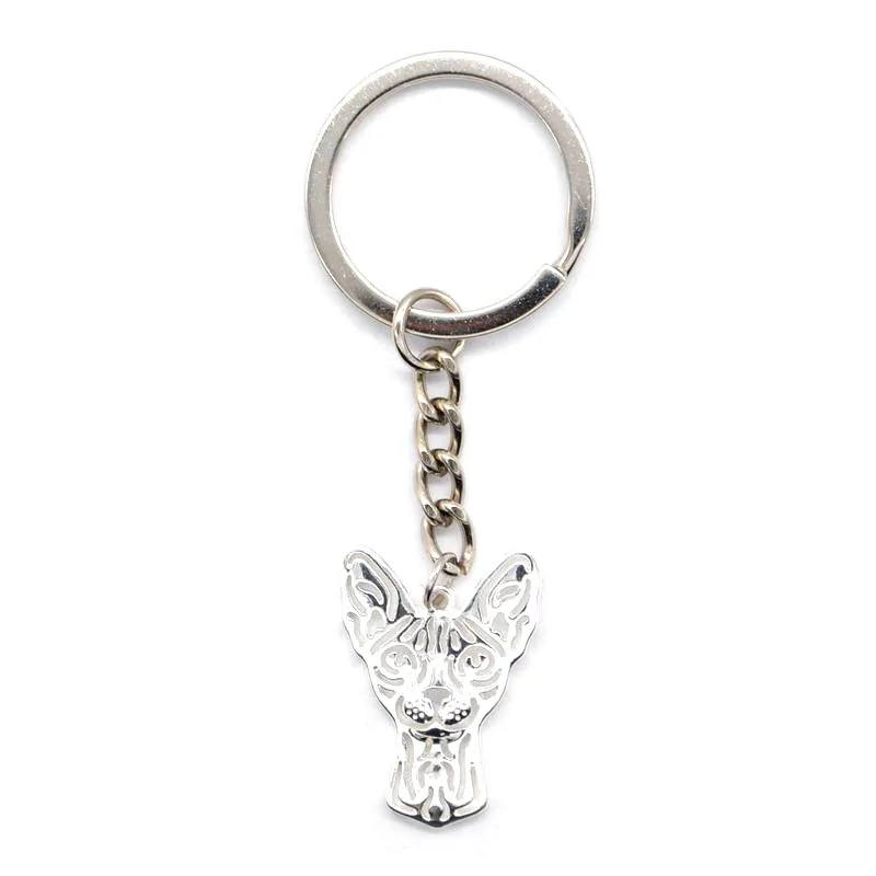 

Pet Jewelry Women's Sphynx Cat Keychains Car Bag Key Holder